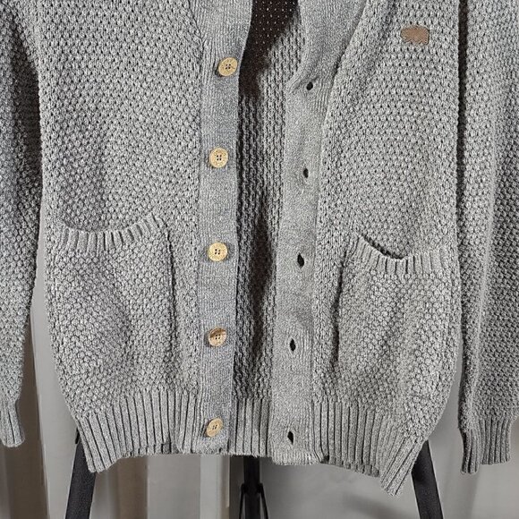 Lucky Brand Grayish Silver Button Down Cotton Blend Sweater Size M - Picture 5 of 10